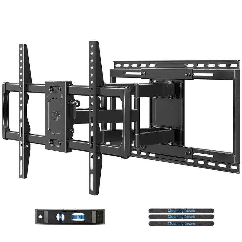 Mounting Dream Sliding TV Wall Mount for 42-86" TVs, Full Motion Articulating Dual Arms, Easy TV Centering, Max VESA 600x400mm, 132 lbs, MD2198 - Image 1